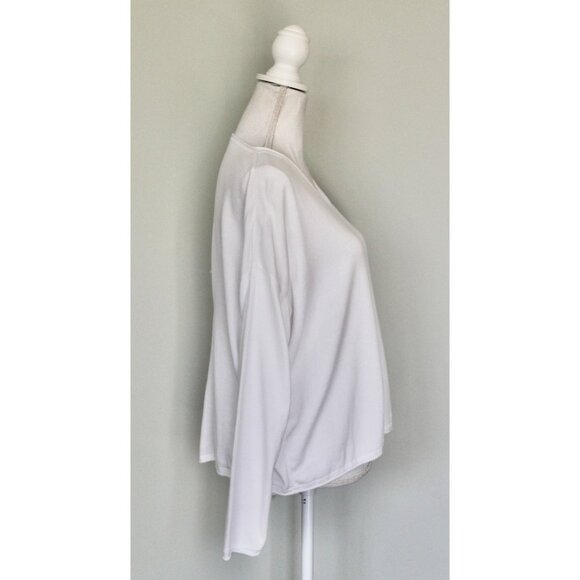 PLANET By LAUREN G White Ripped Cut Out Oversized Sweater, One Size XS S M L - Picture 6 of 11